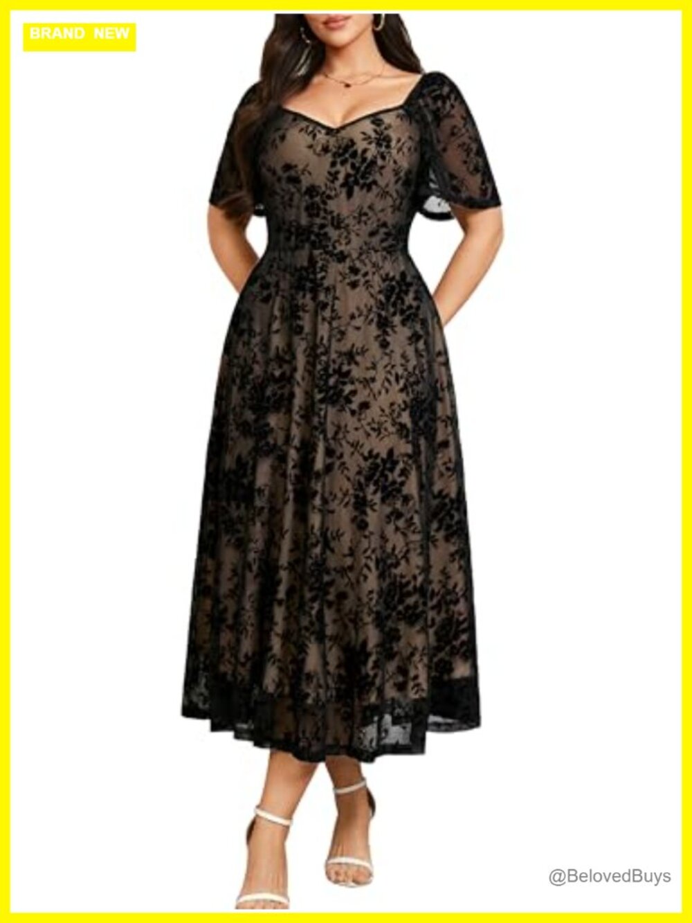 Plus Size Women Floral Mesh Maxi Dress Formal Wedding Guest